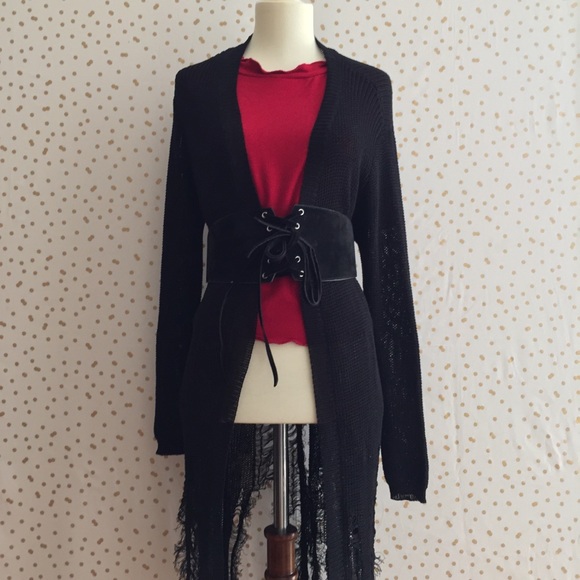 Sweaters - Knit Distressed Cardigan